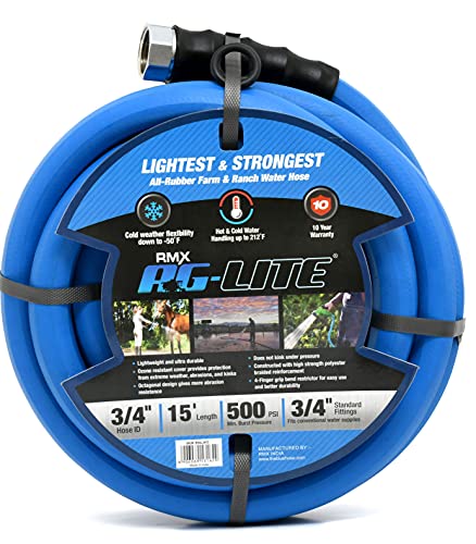 Little Giant 577301 APCP-1700 Automatic Swimming Pool Cover Submersible Pump, 1/3-HP, 115V & AG-LITE BSAL3415 3/4'' x 15' Hot/Cold Water Rubber Garden Hose, 100% Rubber, 500 PSI, 50F to 190F Degrees