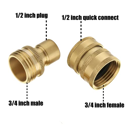 M MINGLE Ultimate Pressure Washer Adapter Set, Quick Disconnect Kit, M22 Swivel to 3/8 Inch Quick Connect, 3/4 Inch to Quick Release, 8-Pack