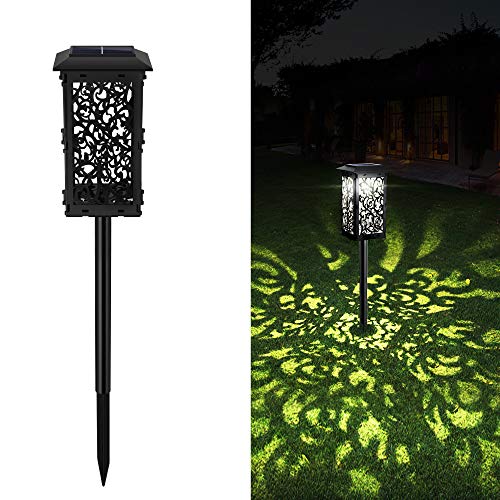 Kcvoanr Solar Garden Lights Solar Landscape Lights, IP65 Waterproof Solar Pathway Lights Outdoor, Step-Lights for Lawn, Patio, Yard, Garden, Walkway, 1 Pack & MAX 20 Lumens