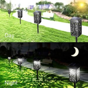 Kcvoanr Solar Garden Lights Solar Landscape Lights, IP65 Waterproof Solar Pathway Lights Outdoor, Step-Lights for Lawn, Patio, Yard, Garden, Walkway, 1 Pack & MAX 20 Lumens