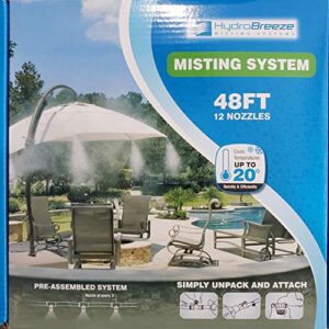 hydrobreeze pre-assembled misting system 48 feet 1/4 in beige tubing – 12 nozzles