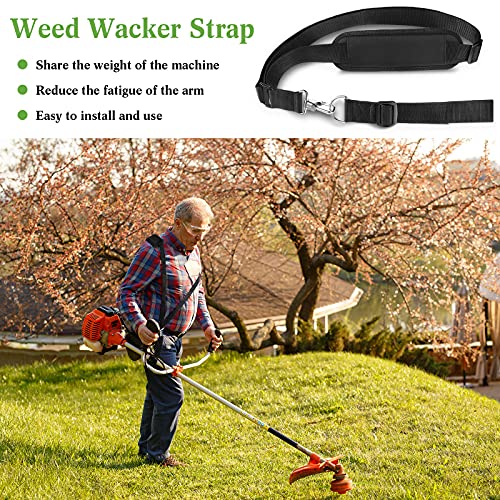 Adjustable Trimmer Shoulder Strap Universal Replacement Blower Strap Black Weed Trimmer Strap Garden Lawn Mower Strap for Weeder Leaf Blower, Multi Head System, Weeder Clearance