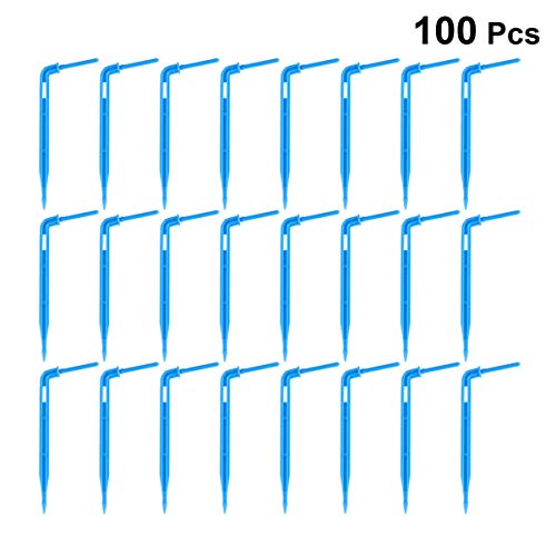 YARNOW 100pcs Garden Irrigation Curved Drop Arrow Water Saving Arrow Drip Head Emitter Plants Irrigation Micro Dripper Greenhouse Garden Fittings