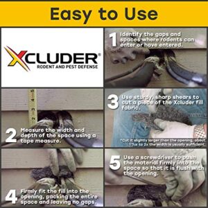 Xcluder Rodent Control Fill Fabric, Large DIY Kit, Stainless Steel Wool, Stops Rats and Mice