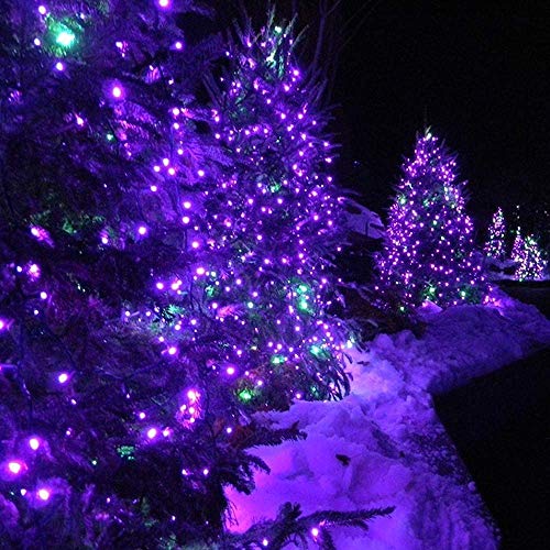 Jnaurb Solar String Lights Outdoor, 2 Pack 72ft 200 LED Solar Fairy Lights Outdoor, Waterproof 8 Modes Solar Powered Outdoor String Lights for Christmas, Garden, Yard, Party, Patio, Wedding(Purple)