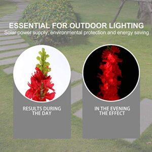 SOLUSTRE Red Landscape Solar Flower Lights Outdoor Garden Stake Flower Lights Led Flower Solar Powered Decoration for Patio Lawn Garden Yard Decoration