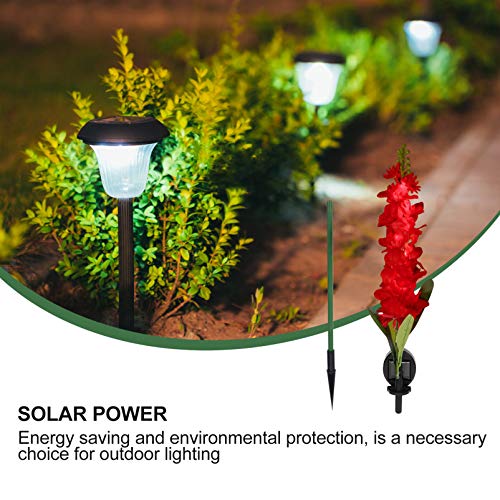 SOLUSTRE Red Landscape Solar Flower Lights Outdoor Garden Stake Flower Lights Led Flower Solar Powered Decoration for Patio Lawn Garden Yard Decoration