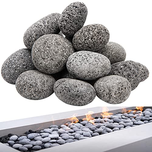 Black Lava Rocks for Fire Pit,100% Natural Lava Stones,2"-3" Black Lava Rocks,10 Pound,for Gas Fire Pit and Fireplace