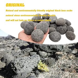 Black Lava Rocks for Fire Pit,100% Natural Lava Stones,2"-3" Black Lava Rocks,10 Pound,for Gas Fire Pit and Fireplace