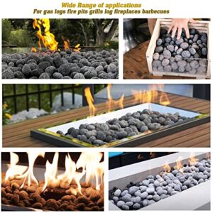 Black Lava Rocks for Fire Pit,100% Natural Lava Stones,2"-3" Black Lava Rocks,10 Pound,for Gas Fire Pit and Fireplace