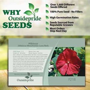 Outsidepride Hardy Hibiscus Luna Red Garden & Container Plant Flower Seed - 10 Seeds