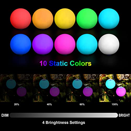 Floating Pool Lights (USB Powered Version), Rechargeable Multicolor LED Glow Pool Ball Lights with Remote, IP68 Waterproof Float Hot Tub Lights for Pond Bathtub Garden Lawn Party Wedding Decor, 4PCS