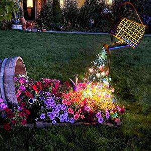 edof solar watering can with cascading lights,christmas decorations lights waterproof hanging solar lantern,christmas presents for the children,table patio yards pathway party wedding decor