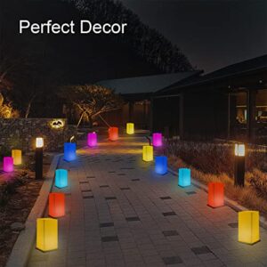 FueLye Floating Pool Lights,13 Colors LED Floating Candle Lantern Lights with Remote Control, 5.9X9.85 Waterproof Pool Decorations Outdoor Night Lights for Pool Party,Bedroom,Garden,Wedding