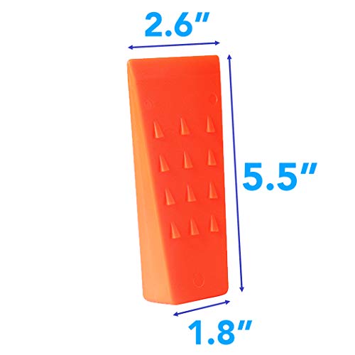 AR-PRO 6 Pack Tree Felling Wedges with Spikes for Safe Tree Cutting – 5.5” Wedges with Storage Bag; 6 Felling Dogs to Guide Trees Stabilize and Safely to Ground for Loggers and Fallers