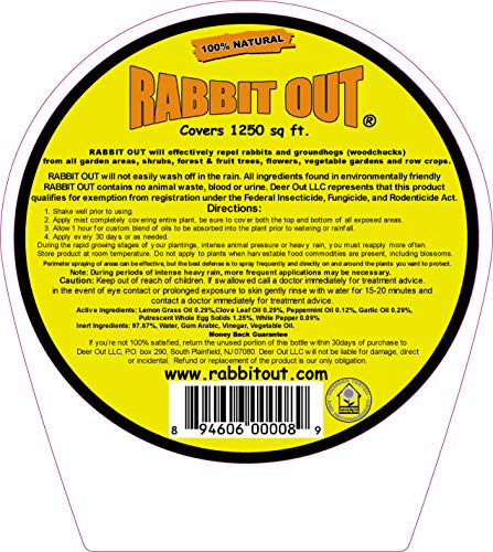 Rabbit & Groundhog Repellent: Rabbit Out 40oz Ready-to-Use