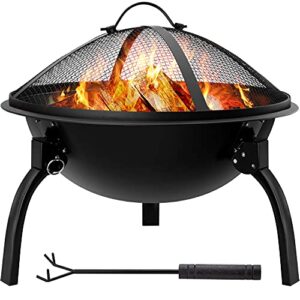 Amagabeli Fireplace Log Tongs 26” Bundle Folding Fire Pit 22in