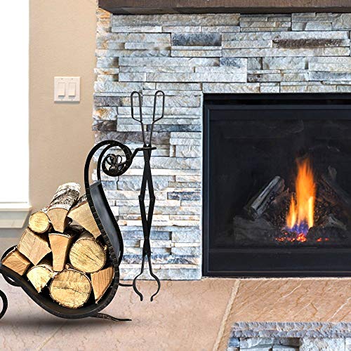 Amagabeli Fireplace Log Tongs 26” Bundle Folding Fire Pit 22in