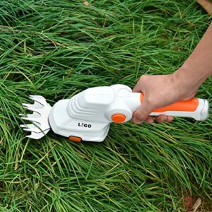 LIGO 7.2V Hedge Trimmer Battery Powered, Lightweight Cordless Trimmers, 2 in 1 1500mAh Multi-Perspective Adjusted Electric Grass Shears for Garden Ar.N KX7.2VG001(Grass Shear)