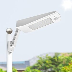 solar outdoor lights, 48leds 900lm garden lights solar powered waterproof ip65 4 modes emergency light with pir motion sensor, all-in-one cordless lamp, for street road yard pathway