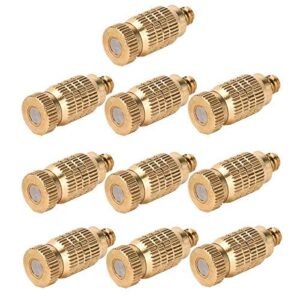 warmshine 10 pack garden high pressure spray misting nozzle atomizing nozzle for landscaping, cooling, 0.006″ orifice (0.15 mm),standard 3/16 unc,minimum working pressure 220 psi