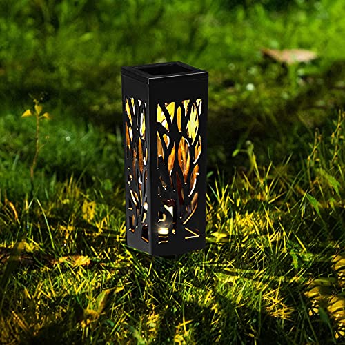 Solar Lights Outdoor,6 Pack Solar Pathway Lights Outdoor-Waterproof,LED Landscape Lighting Solar Powered Outdoor Lights Solar Garden Lights for Pathway Walkway Patio Yard & Lawn Warm White