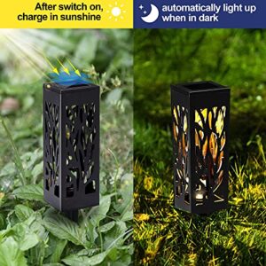 Solar Lights Outdoor,6 Pack Solar Pathway Lights Outdoor-Waterproof,LED Landscape Lighting Solar Powered Outdoor Lights Solar Garden Lights for Pathway Walkway Patio Yard & Lawn Warm White