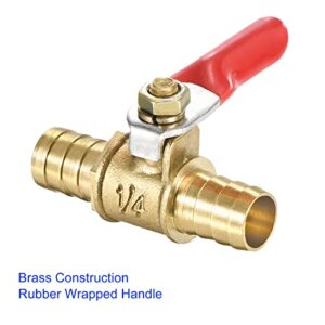 M METERXITY Pressure Valve - Water Control Valve, Non-Slip Handle Dual Barb Shut-Off Valve, Apply to Outdoor/Garden/Swimming Pools(12mm x 12mm, Brass)