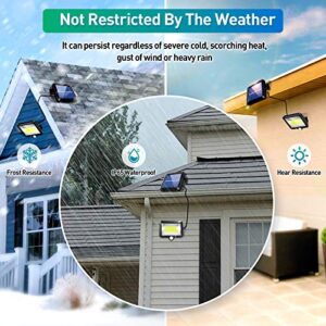 Solar Lights Outdoor Motion Sensor 2 Pack LED Solar Flood Lights Outdoor Security Solar Powered Lights Outside Waterproof with 3 Lighting Mode 16.4Ft Cable for Garden Patio Path Yard Garage Indoor