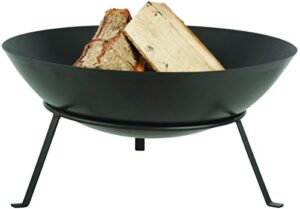 esschert design ff267 series fire bowl with legs, black