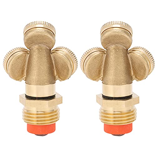 01 02 015 Water Spray Head, High Pressure Irrigation Nozzle 3 Hole Easy Installation Copper for Garden for Lawn for Greenhouse