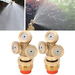 01 02 015 Water Spray Head, High Pressure Irrigation Nozzle 3 Hole Easy Installation Copper for Garden for Lawn for Greenhouse