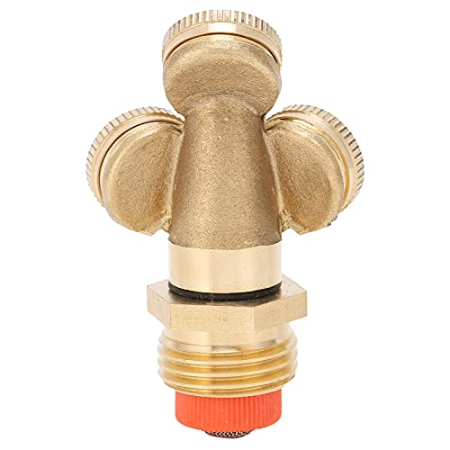 01 02 015 Water Spray Head, High Pressure Irrigation Nozzle 3 Hole Easy Installation Copper for Garden for Lawn for Greenhouse