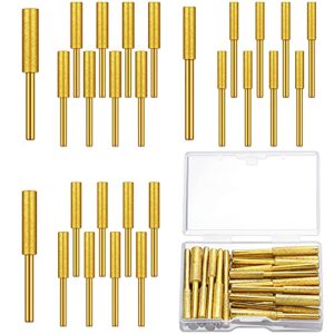 30 pcs diamond chainsaw sharpener stones bits high hardness chainsaw sharpening titanium plated wheels grinding tool for electric gold chain saw jewelry stone (5/32 inch, 3/16 inch, 7/32 inch)