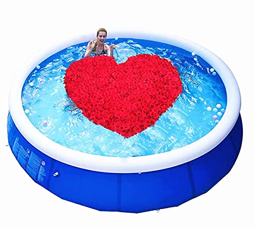 Inflatable Swimming Pools for Kids and Adults Above Ground, Blow Up Family Top Ring Pool Portable Easy Set Pools Games for Outdoor Backyard Garden