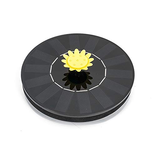 Xinhong 3W Solar Bird Bath Fountain Pump, Solar Fountain Pump for Bird Bath with 6 Nozzles, 6.3" Water Fountain Pump Outdoor Watering Submersible Pump for Pond, Pool, Garden, Fish Tank