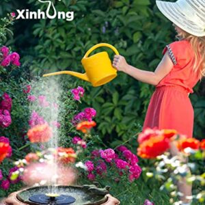 Xinhong 3W Solar Bird Bath Fountain Pump, Solar Fountain Pump for Bird Bath with 6 Nozzles, 6.3" Water Fountain Pump Outdoor Watering Submersible Pump for Pond, Pool, Garden, Fish Tank