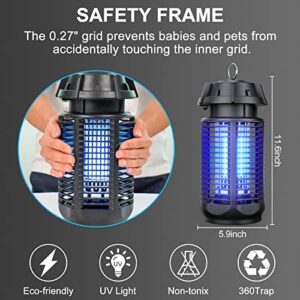 Bug Zapper, Meilen 20W/4000v Electric Mosquito Zapper Portable Mosquito Killer Lamp Waterproof Fly Trap Insect Killer for Indoor and Outdoor Home Backyard Camp Site Garden