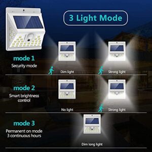 LANSOW Solar Motion Sensor Light Outdoor, [6 Pack/3 Modes/40 LED] Outdoor Lights Solar Powered Security Lights Wireless IP 65 Waterproof for Wall Deck Yard Garage Porch Garden Patio Fence(6pk-White)