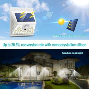 LANSOW Solar Motion Sensor Light Outdoor, [6 Pack/3 Modes/40 LED] Outdoor Lights Solar Powered Security Lights Wireless IP 65 Waterproof for Wall Deck Yard Garage Porch Garden Patio Fence(6pk-White)