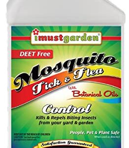 I Must Garden Mosquito Tick and Flea Concentrate: Kills and Repels Biting Insects from Yard – Natural and Pet Safe – Covers 4,000 Sq. Ft - 32oz