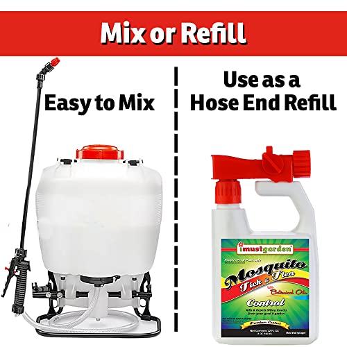 I Must Garden Mosquito Tick and Flea Concentrate: Kills and Repels Biting Insects from Yard – Natural and Pet Safe – Covers 4,000 Sq. Ft - 32oz