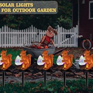 Squirrel Solar Garden Lights,Upgraded Outdoor Decor Solar Squirrel Stake Lights Waterproof Squirrel Decorative Lights for Yard Patio Garden Lawn Decor -1 Pack