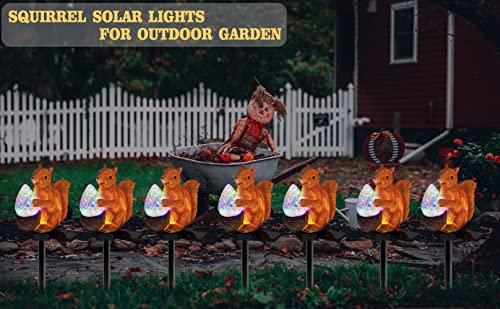 Squirrel Solar Garden Lights,Upgraded Outdoor Decor Solar Squirrel Stake Lights Waterproof Squirrel Decorative Lights for Yard Patio Garden Lawn Decor -1 Pack