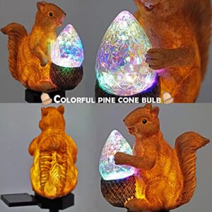 Squirrel Solar Garden Lights,Upgraded Outdoor Decor Solar Squirrel Stake Lights Waterproof Squirrel Decorative Lights for Yard Patio Garden Lawn Decor -1 Pack