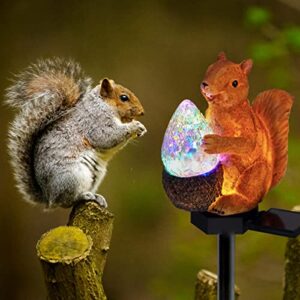 Squirrel Solar Garden Lights,Upgraded Outdoor Decor Solar Squirrel Stake Lights Waterproof Squirrel Decorative Lights for Yard Patio Garden Lawn Decor -1 Pack