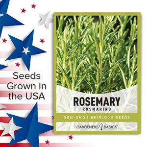 Rosemary Seeds for Planting - It is A Great Heirloom, Non-GMO Herb Variety- Great for Indoor and Outdoor Gardening by Gardeners Basics