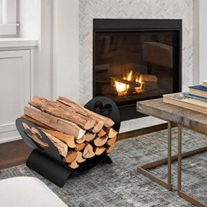 Amagabeli 8ft Firewood Log Rack Cover Bundle Firewood Rack Indoor Carrier Metal