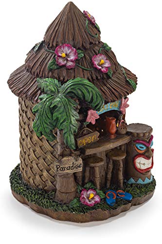 VP Home Tiki Hut Solar Light for Home and Outdoor Decor, Tiki Hut Solar Powered Flickering LED Garden Light Backyard Tiki Hut Backyard Decoration Tiki Hut Solar Powered LED Garden Light