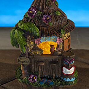 VP Home Tiki Hut Solar Light for Home and Outdoor Decor, Tiki Hut Solar Powered Flickering LED Garden Light Backyard Tiki Hut Backyard Decoration Tiki Hut Solar Powered LED Garden Light